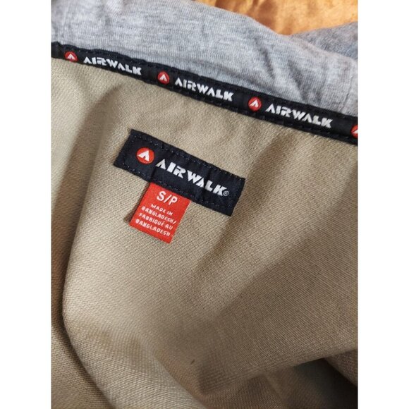 Airwalk Jean Jacket Hoodie Mens Sz S Button Up Long Sleeve Desert Camo Denim ab - Picture 2 of 4